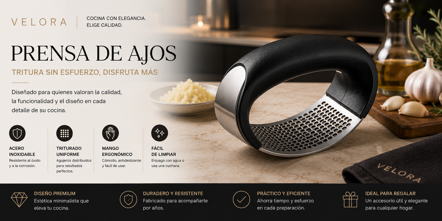 Prensa Ajos Acero Inoxidable